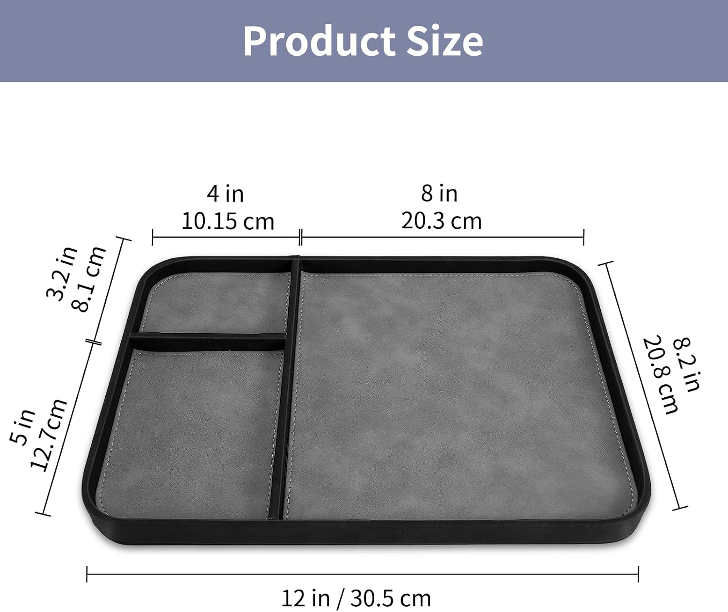 Valet Tray Trendy Organizer / Black