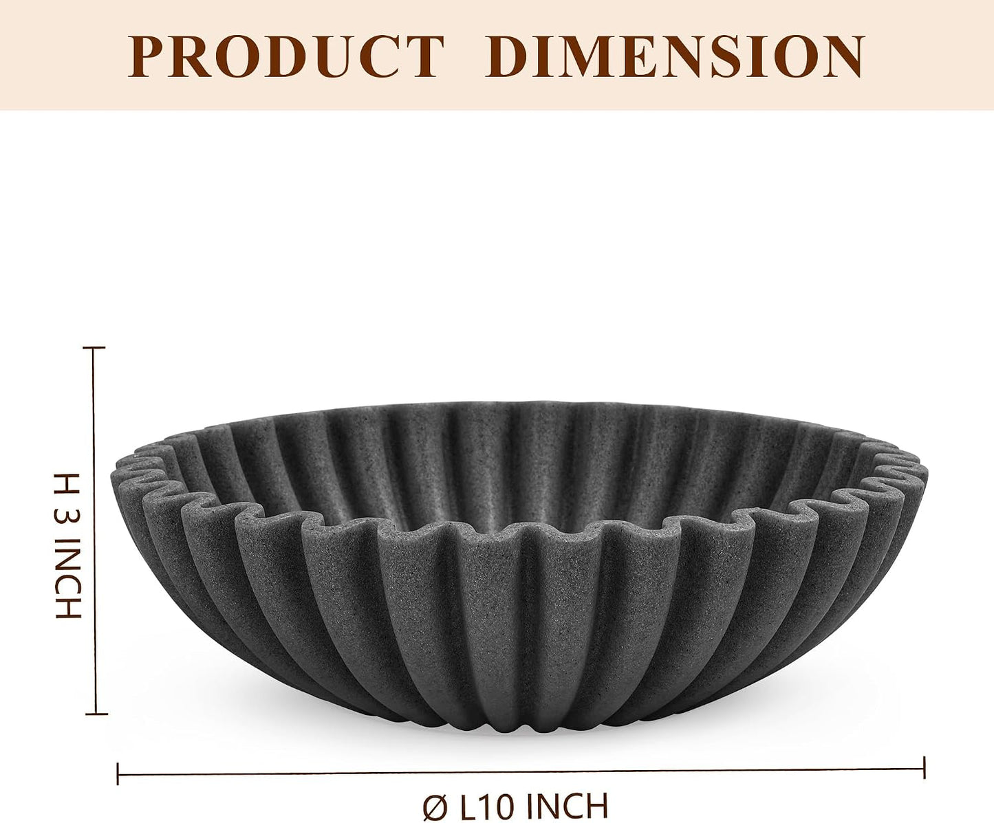 Modern Handicraft Bowls / Stone Black / 1 Piece