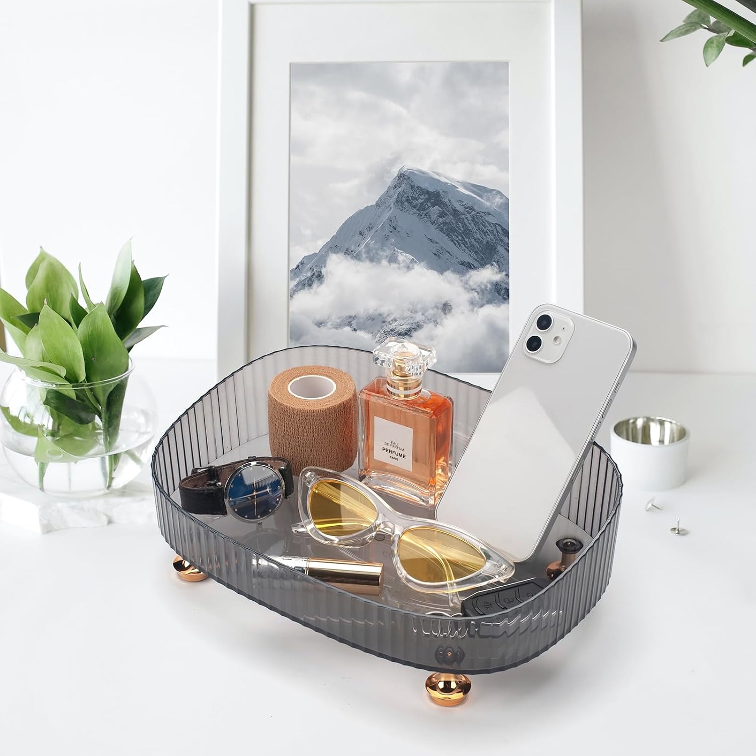 Bathroom Vanity Tray / Gray