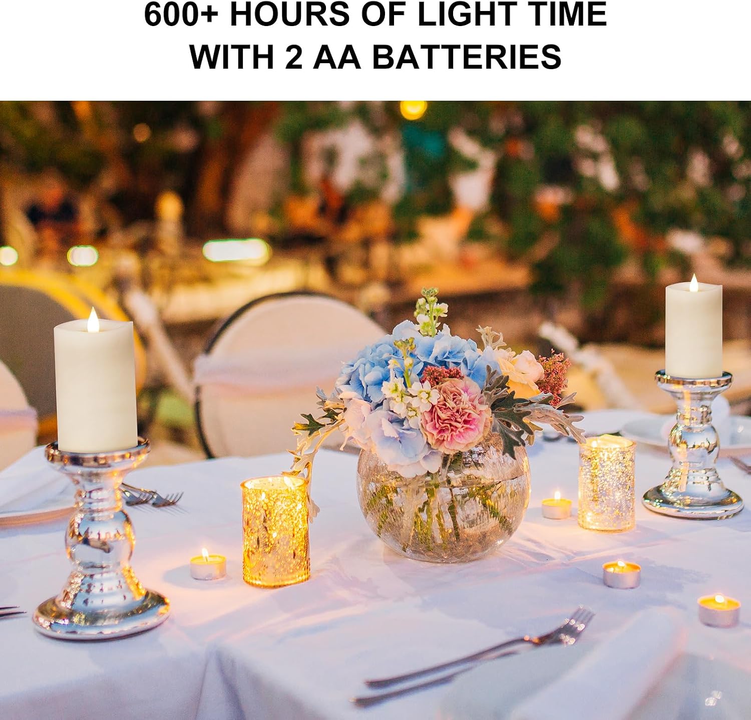 3PCS, 3 x 5 inches Flameless Candle with Remote Control, 3D Flickering Wick, Real Wax Pillar LED Candles, Battery