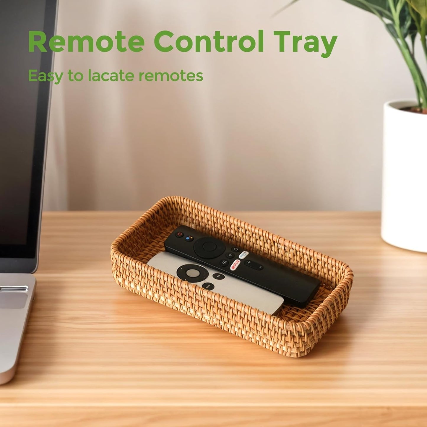 Small Rattan Serving Tray / 8.2 x 4.3 / XS / Natural