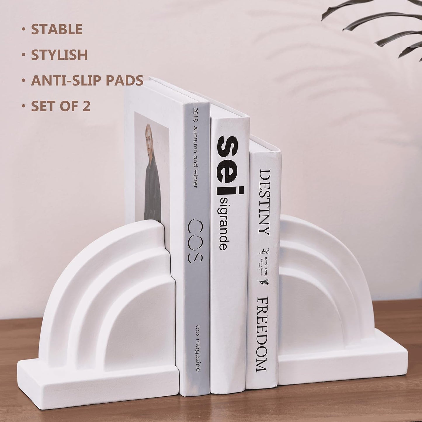 Decorative Book Ends / Concrete Bookends for Heavy Books