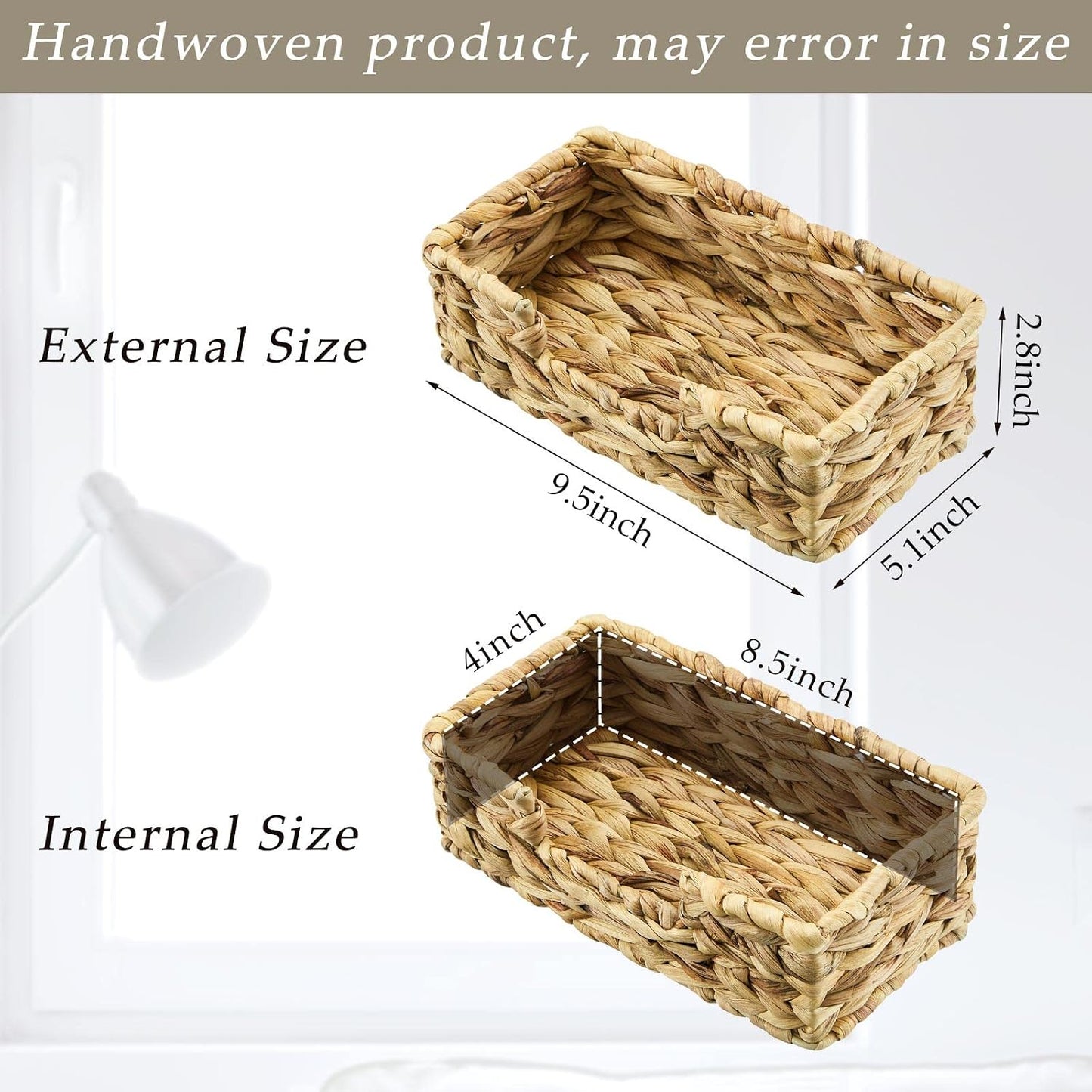 Water Hyacinth Napkin Holder / 9.5 x 5.1 / Set of 2
