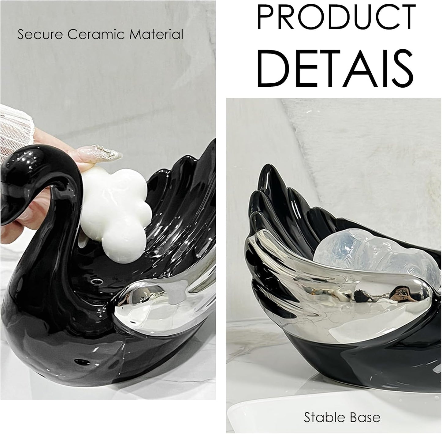 Decorative Drain Tray for Sink / Bright Black
