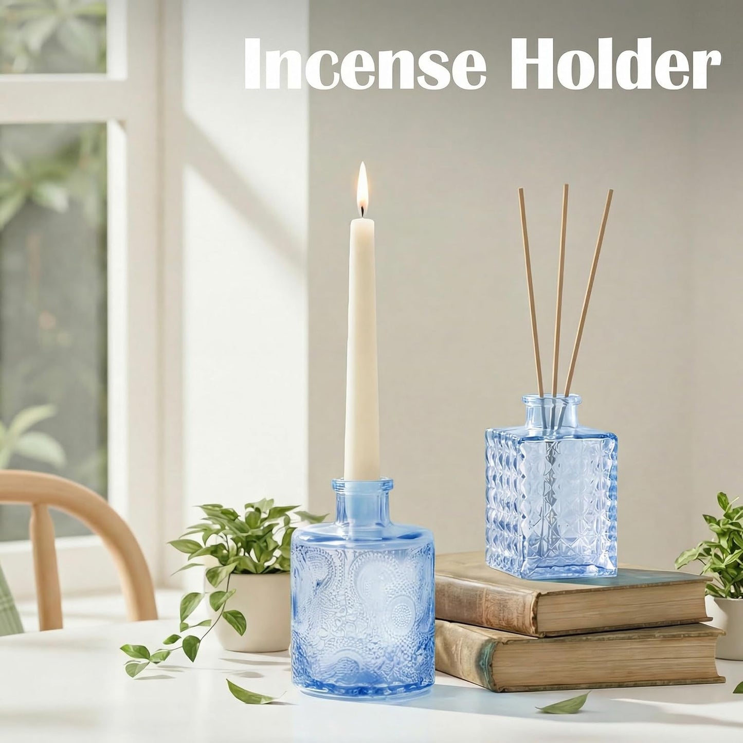 Glass Bud Vases in Bulk / Blue / Set of 5