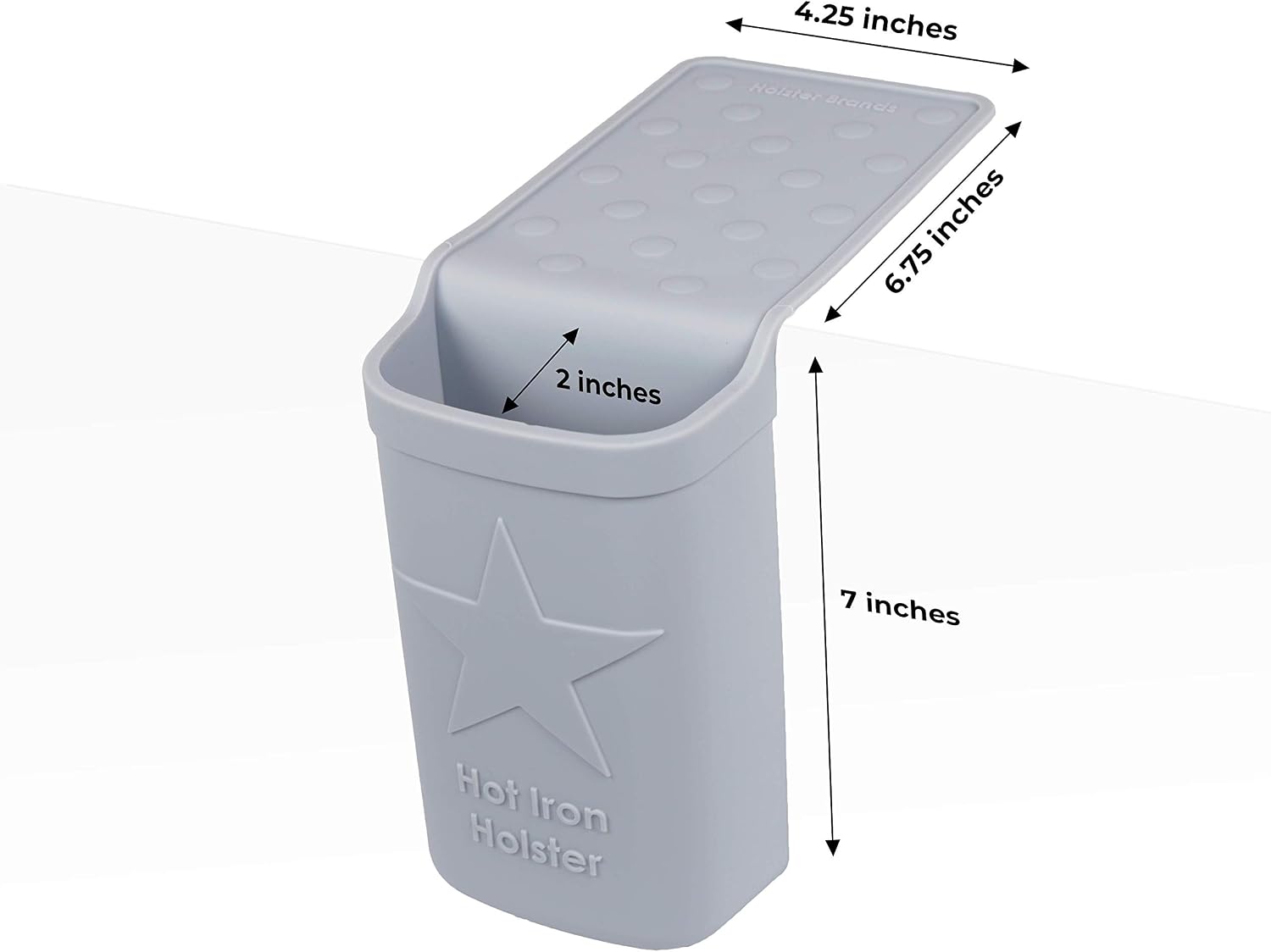 Hot Iron Holster | Adhesive-Free Silicone Storage Pocket for Organization and Travel | Heat Resistant to 500°F | Ideal