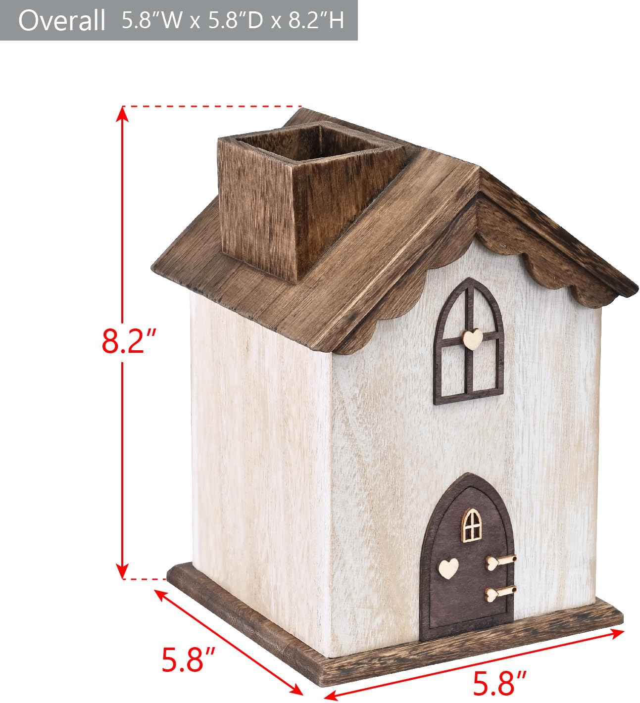Farmhouse Wooden Square Tissue Box Cover