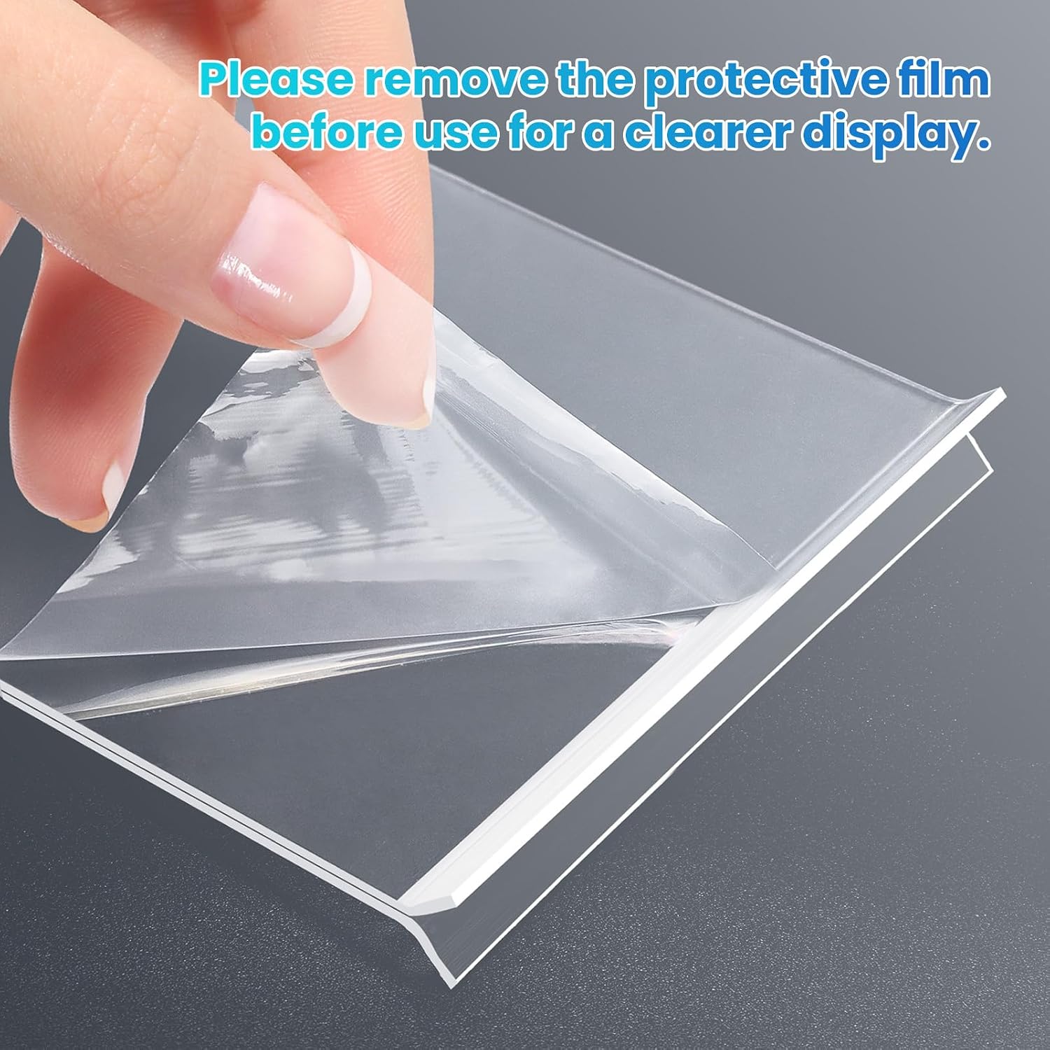 Acrylic Sign Holder / 4 x 6 / Vertical / Clear / Set of 24