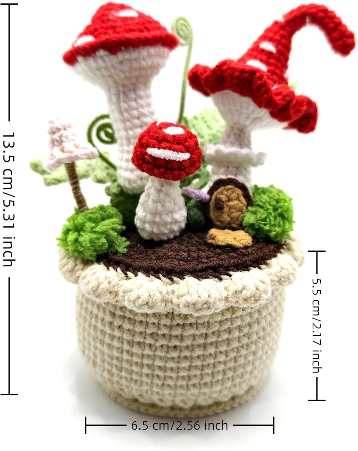 Mushroom Handmade Crochet Flowers