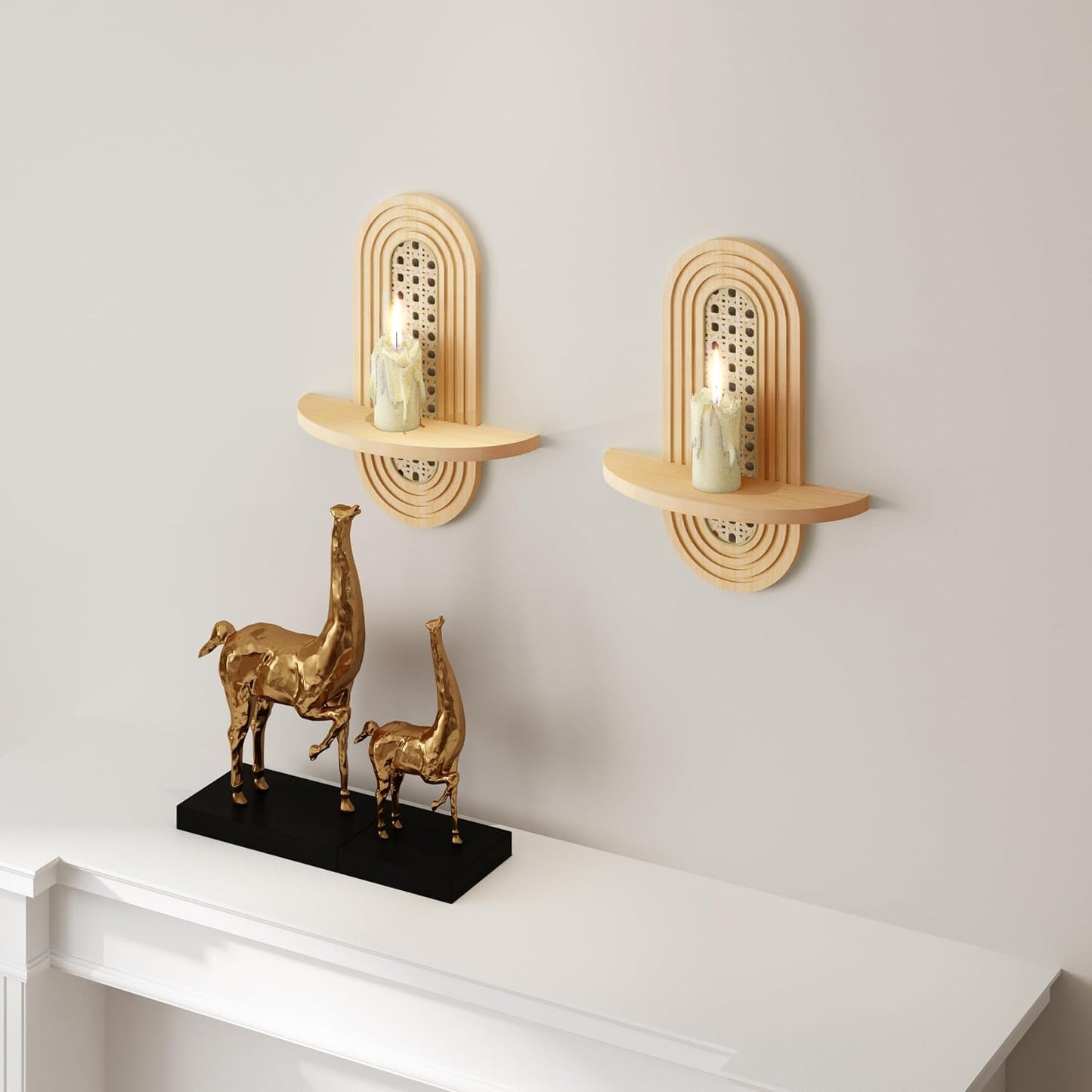 Arch Plant Floating Shelf / Wood / Set of 2