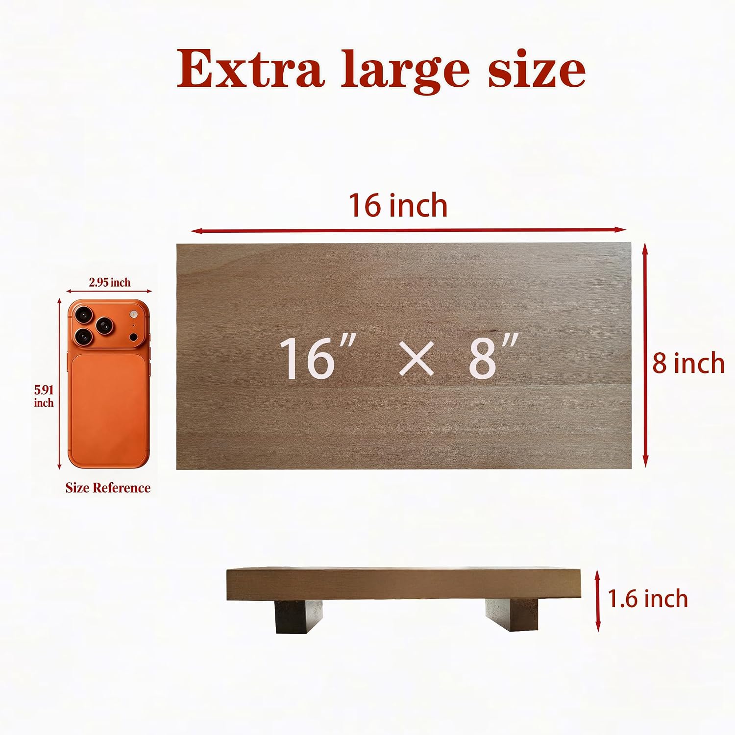 Wood Pedestal Stand / Walnut / 16 x 8