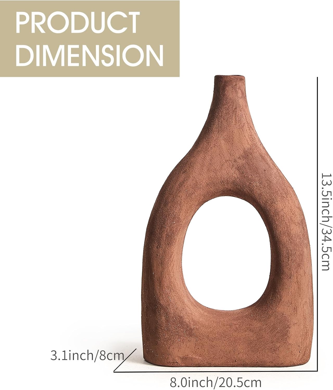 Large Boho Ceramic Floor Vase