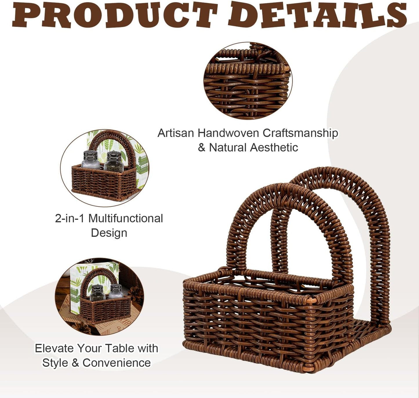 Plastic Rattan Napkin Holder