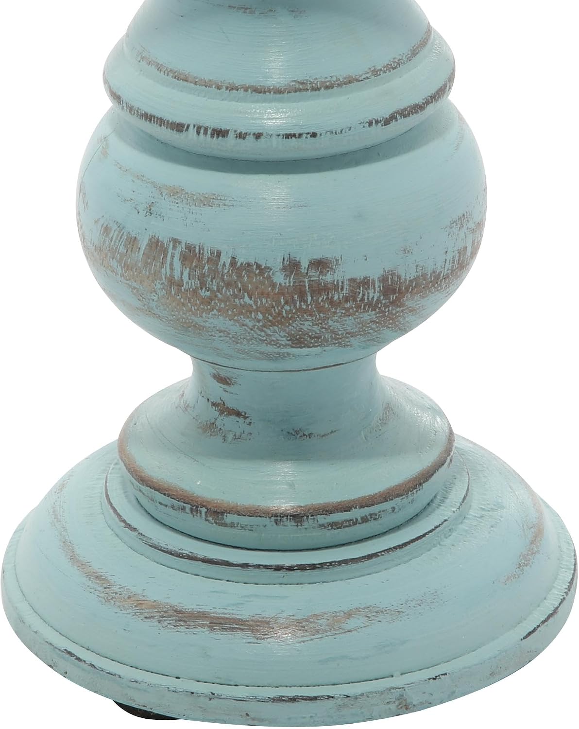 Deco 79 Mango Wood Decorative Candle Holder Distressed Turned Pillar Candle Stand, Set of 3 Candlestick Holder 6", 8"