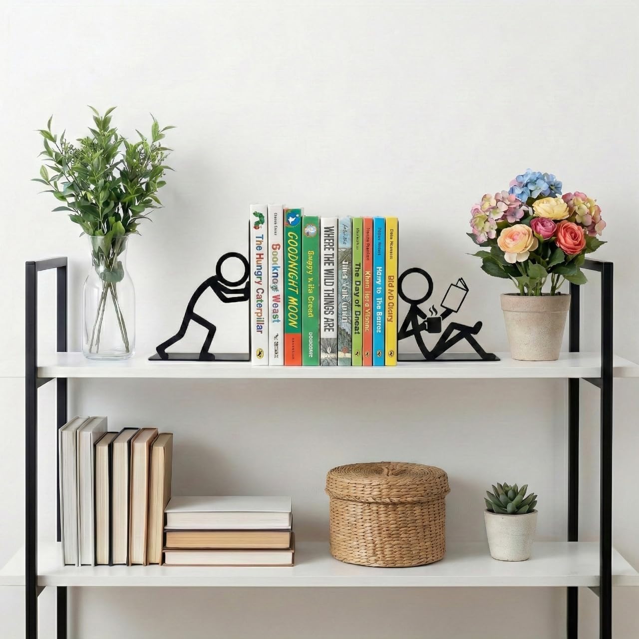 Metal Bookends / Book Ends / People