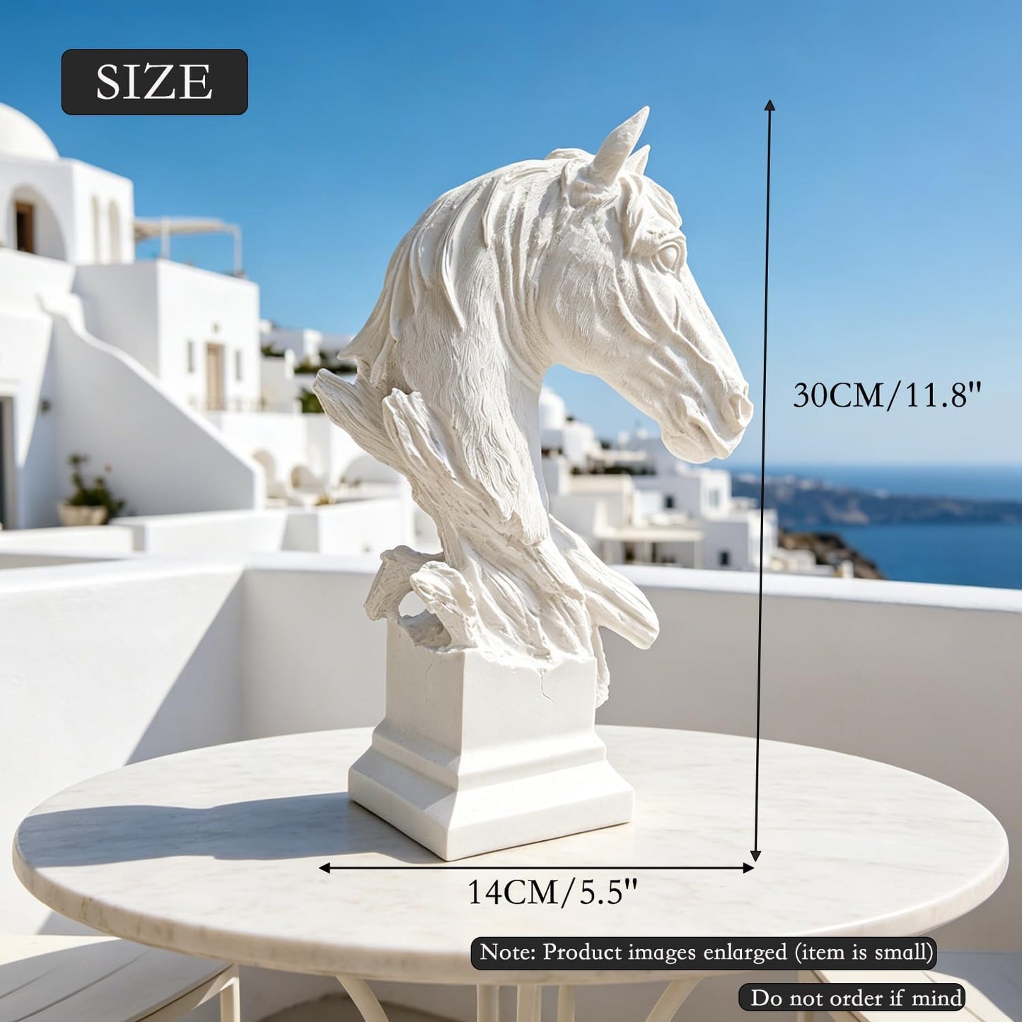 Resin Statue Ornaments / White / 11.8