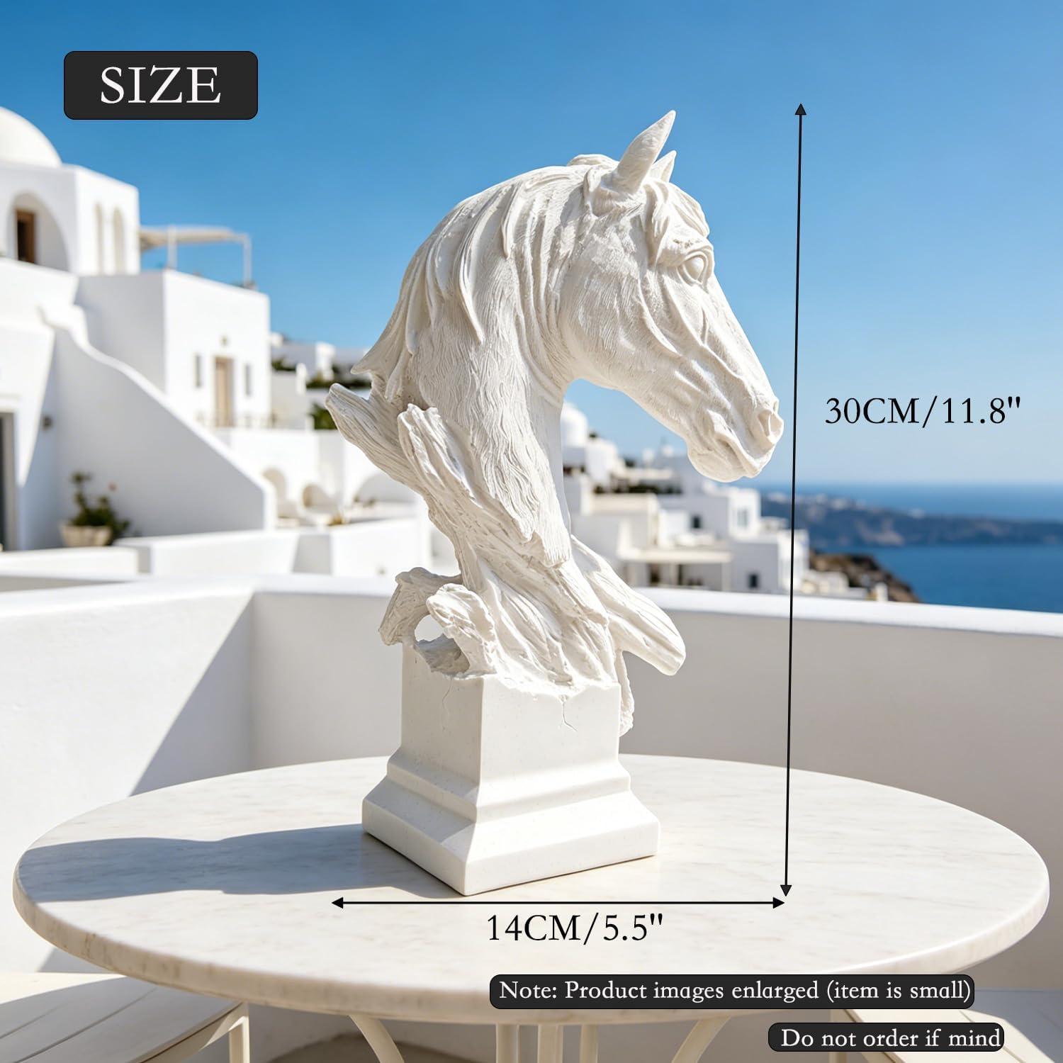 Resin Statue Ornaments / White / 11.8
