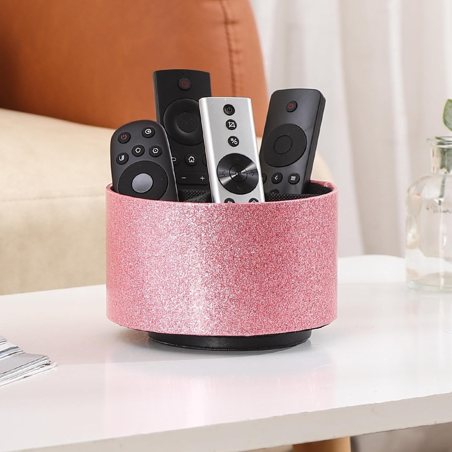 Remote Holder / Makeup Brush Holder Organizer / Pink