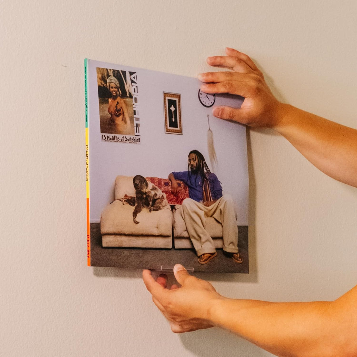 Adhesive Vinyl Wall Mount (16-Pack) – Strong Hold Record Holder Wall, Record-Safe Easy Installation, Album Wall Mount