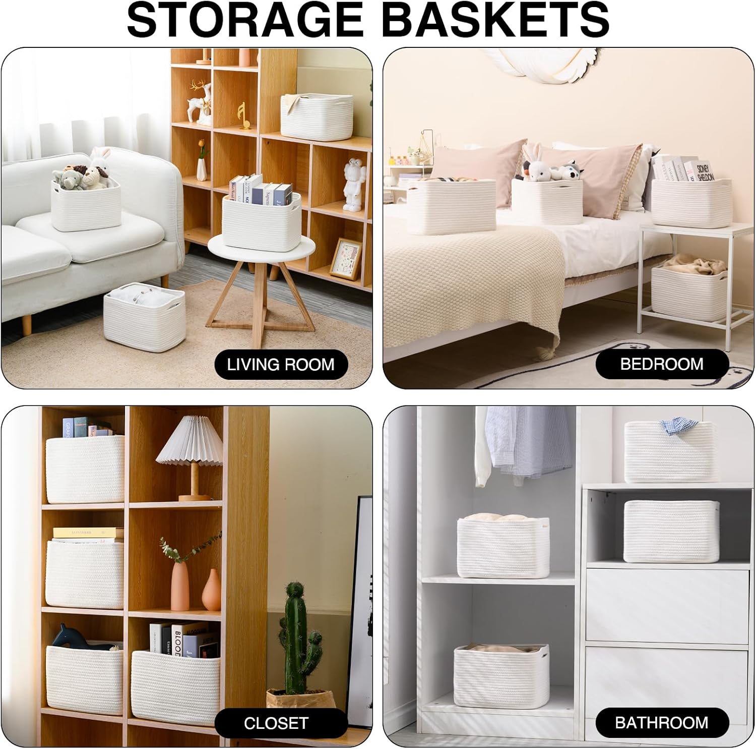 Woven Basket for Storage / Off White