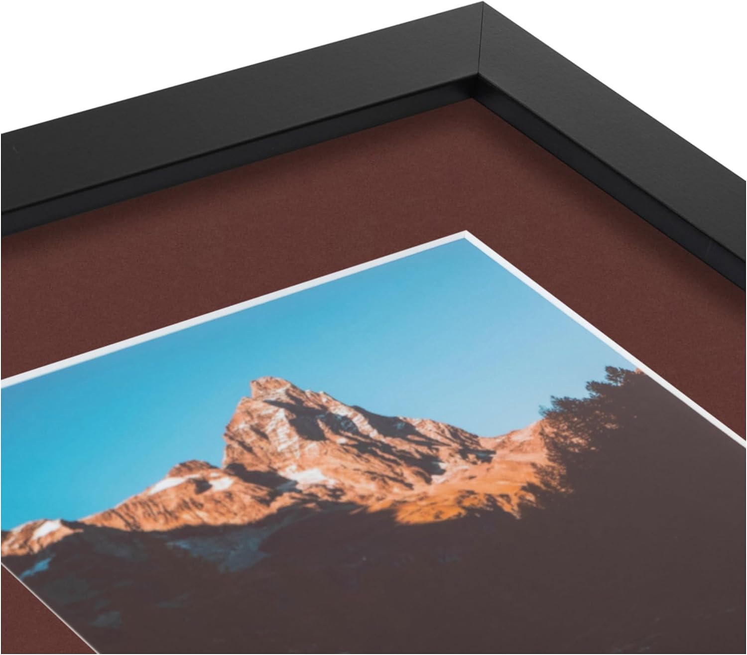 ArtToFrames Collage Picture Frame 3 Opening 3-5x7 Photo Frame | Made in USA | Black Frame Maroon and Black Mats | Wall
