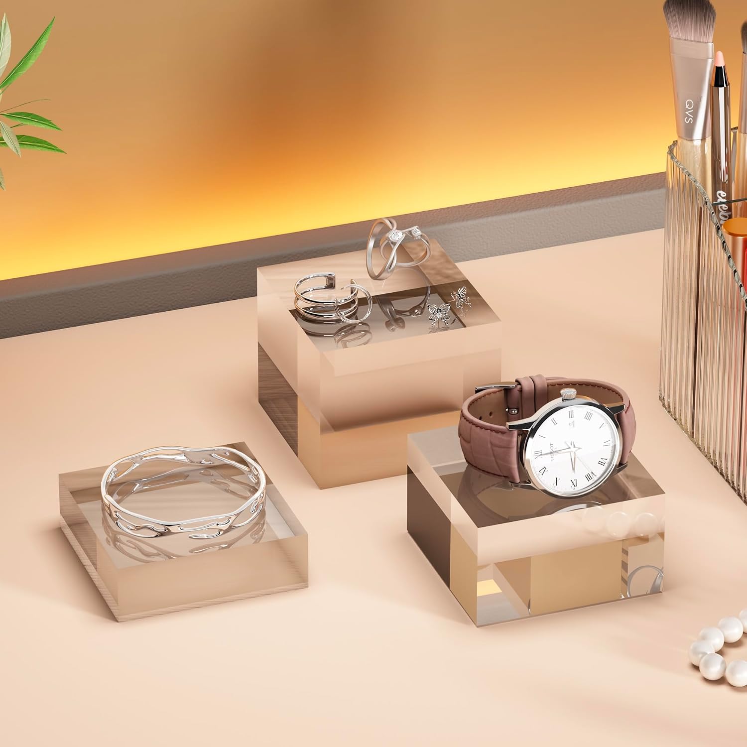 Acrylic Display Stands / 1 Set / Clear / Set of 3