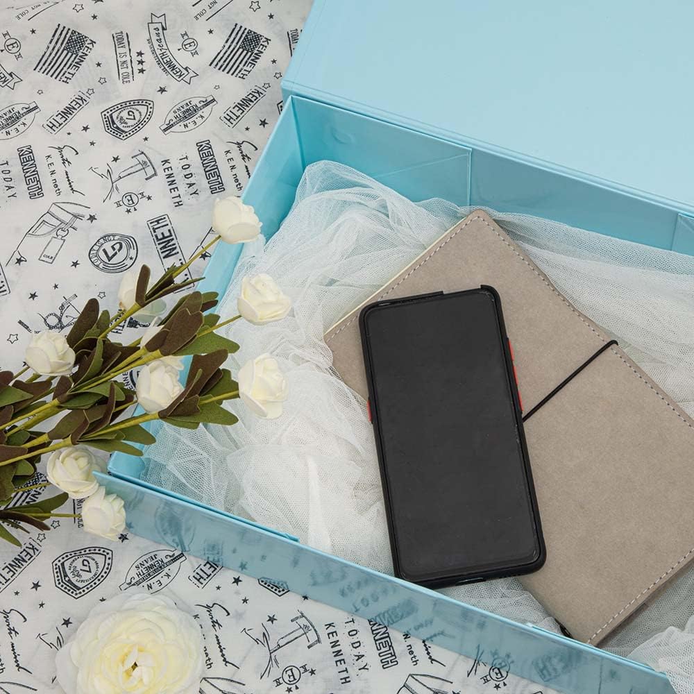 Foldable Magnetic Gift Boxes / Blue / 13 x 9 x 4 / Set of 5