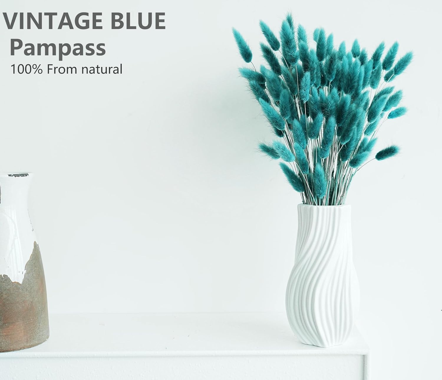 Dry Flowers for Decoration / Teal / Set of 120