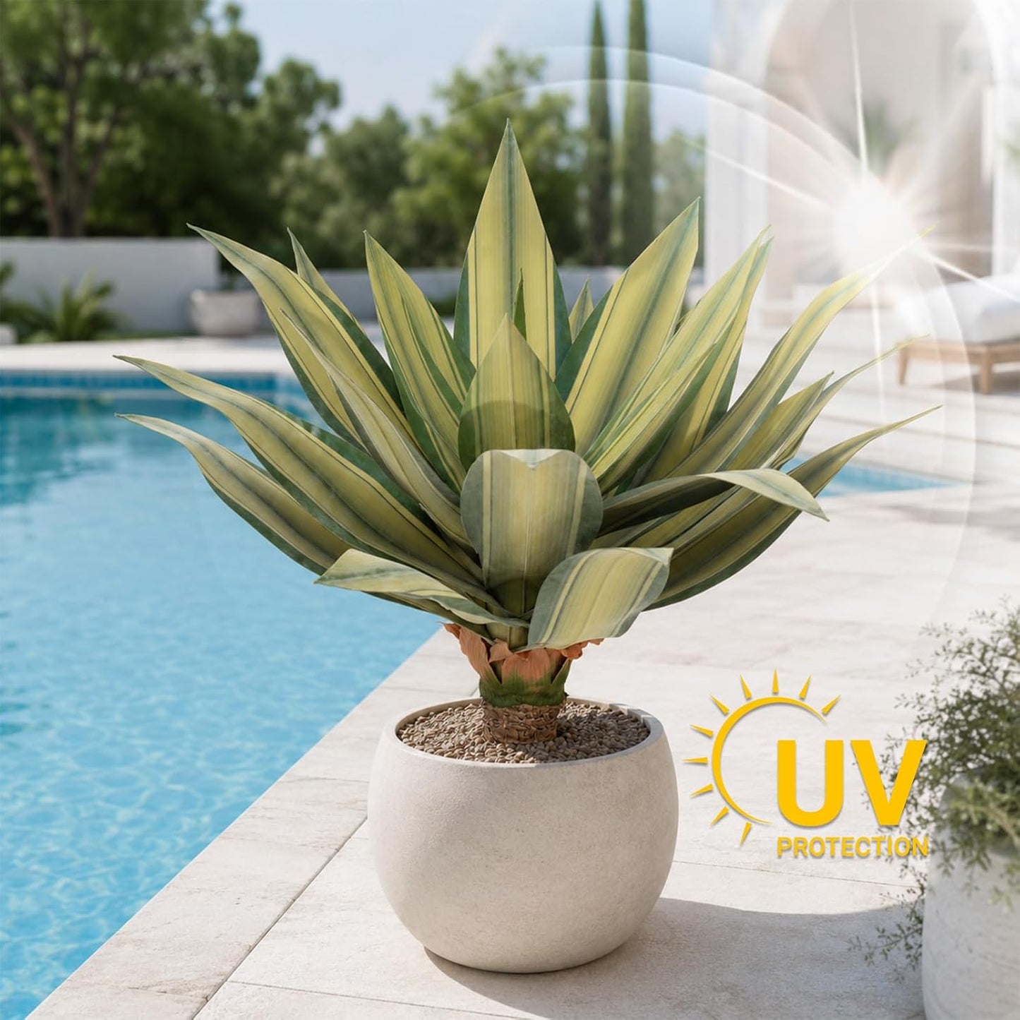 Artificial Plant Outdoor 28" Tall / Agave / Set of 28