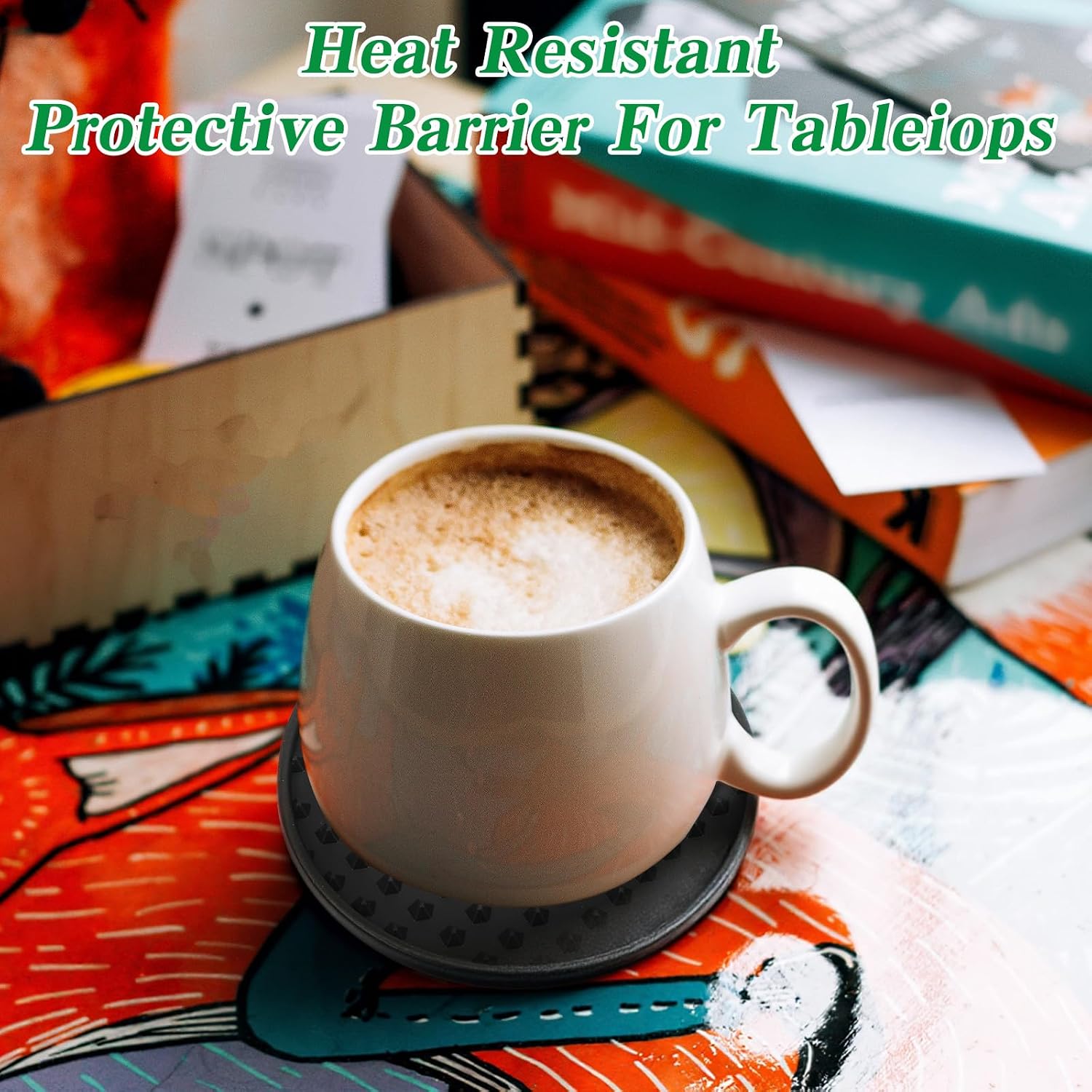 Silicone Coasters for Drinks Nonslip Silicone Drink Coasters Cold Hot Heat Resistant / Set of 36