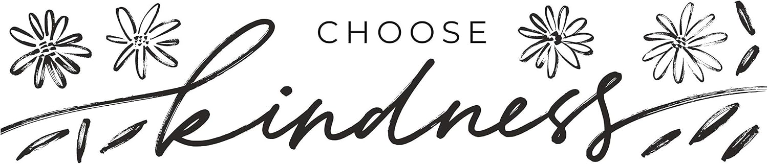 RMK4640SCS Choose Kindness Quote Peel and Stick Wall Decals / Black