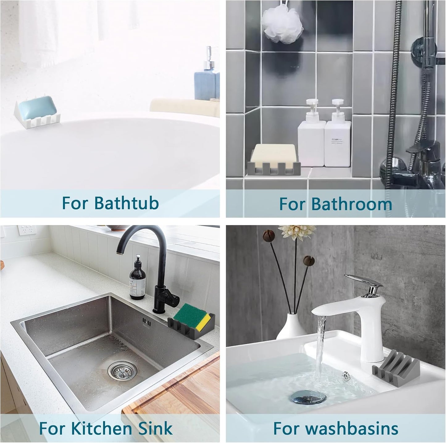 Soap Dish Holder for Shower / White