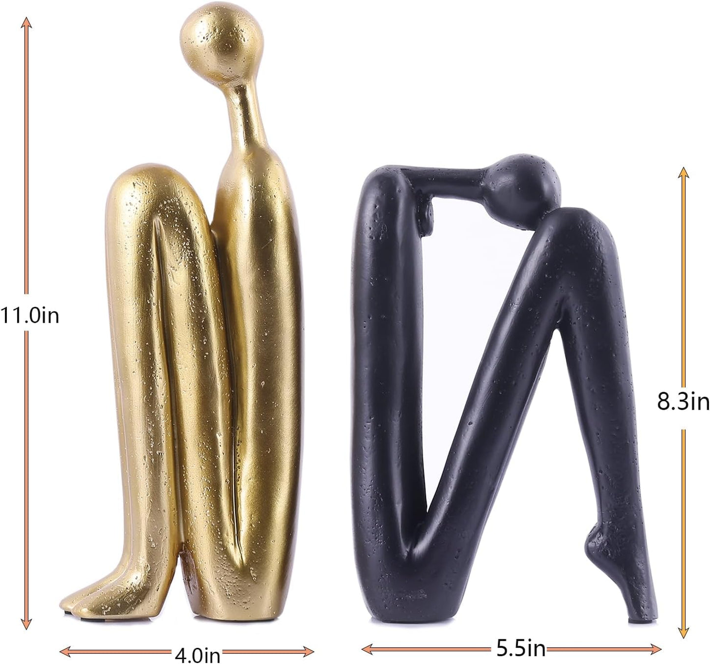 Modern Decorative Bookends / Black and Gold