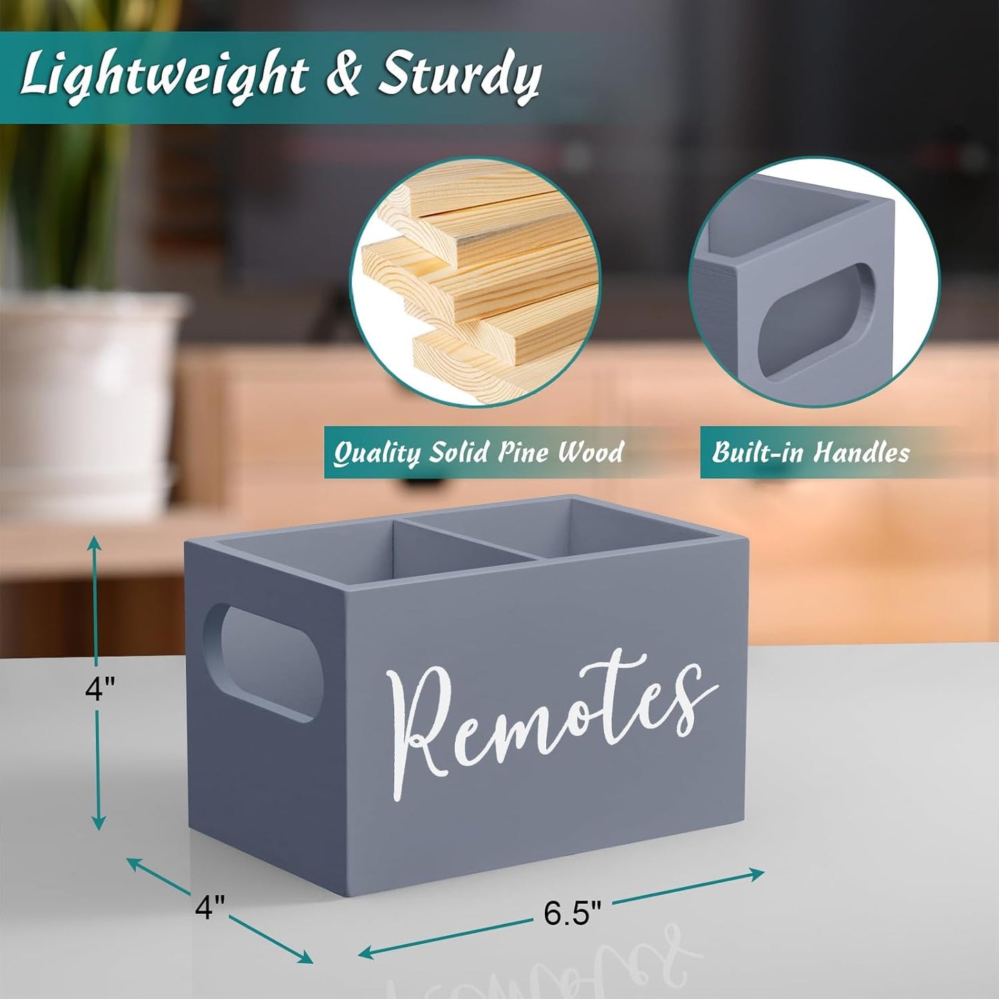 Remote Control Holder / Gray / 2 Slots
