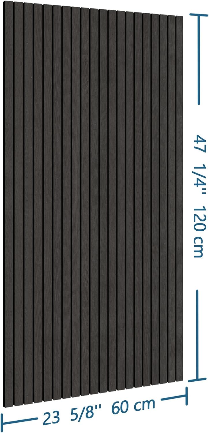 4-Piece Wood Slat Wall Panel for Interior Wall Decor Noise Cancelling 47.2" x 23.6" Peel and Stick Acoustic Decorative