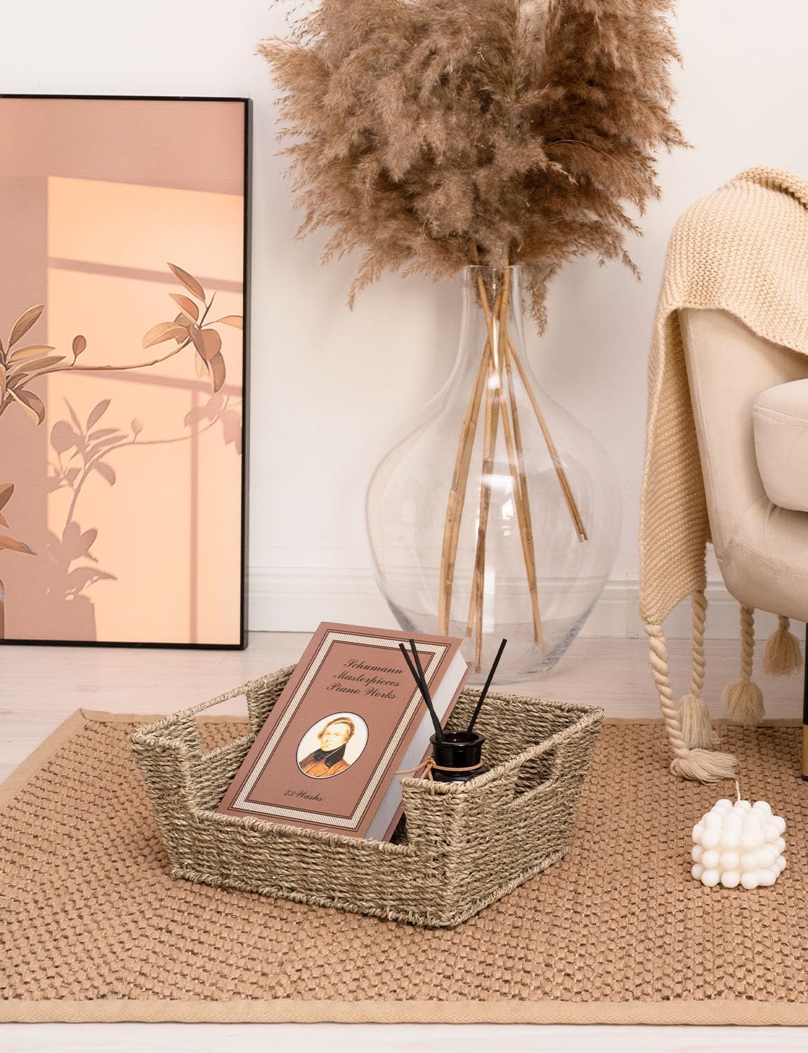 Stackable Seagrass Pantry Baskets / Natural