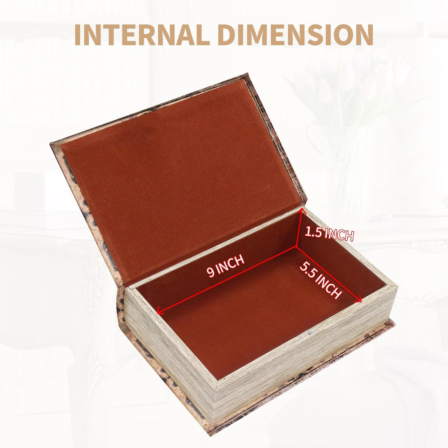 Vintage Faux Wood Book Box / Vintage Pattern