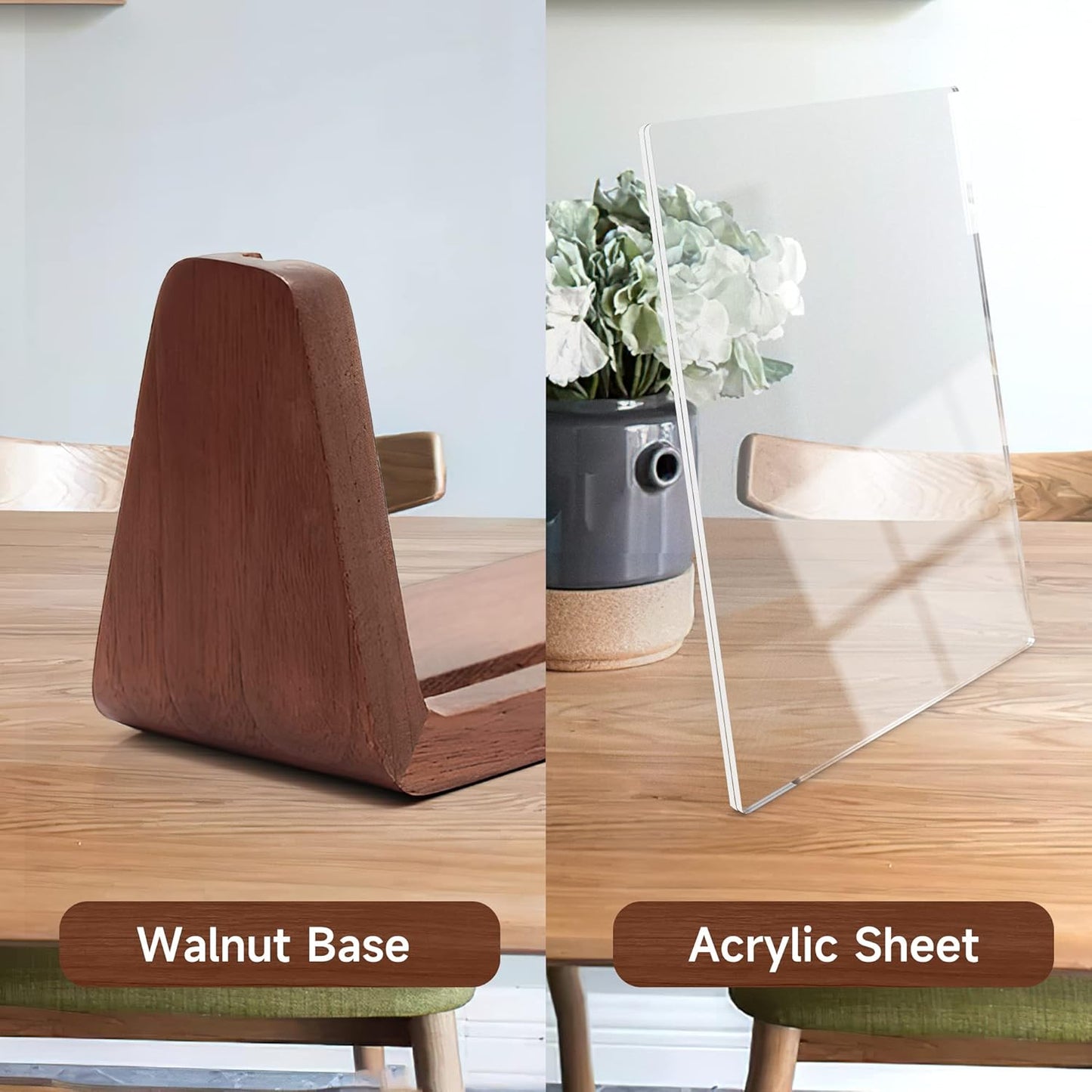 Solid Rustic Wooden Photo Frames / Horizontal / 5 x 7