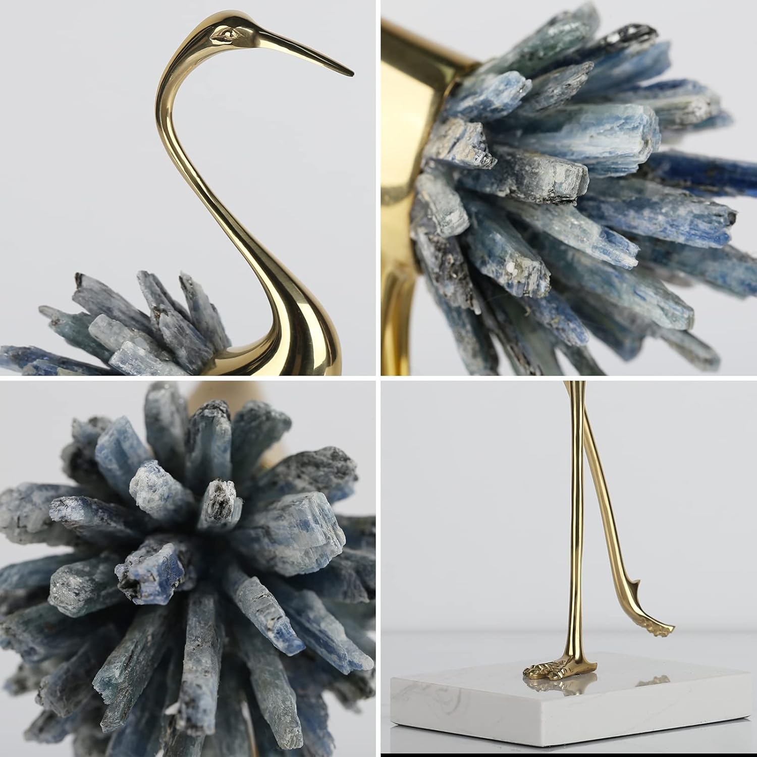 Brass Birds Statues / A / Blue