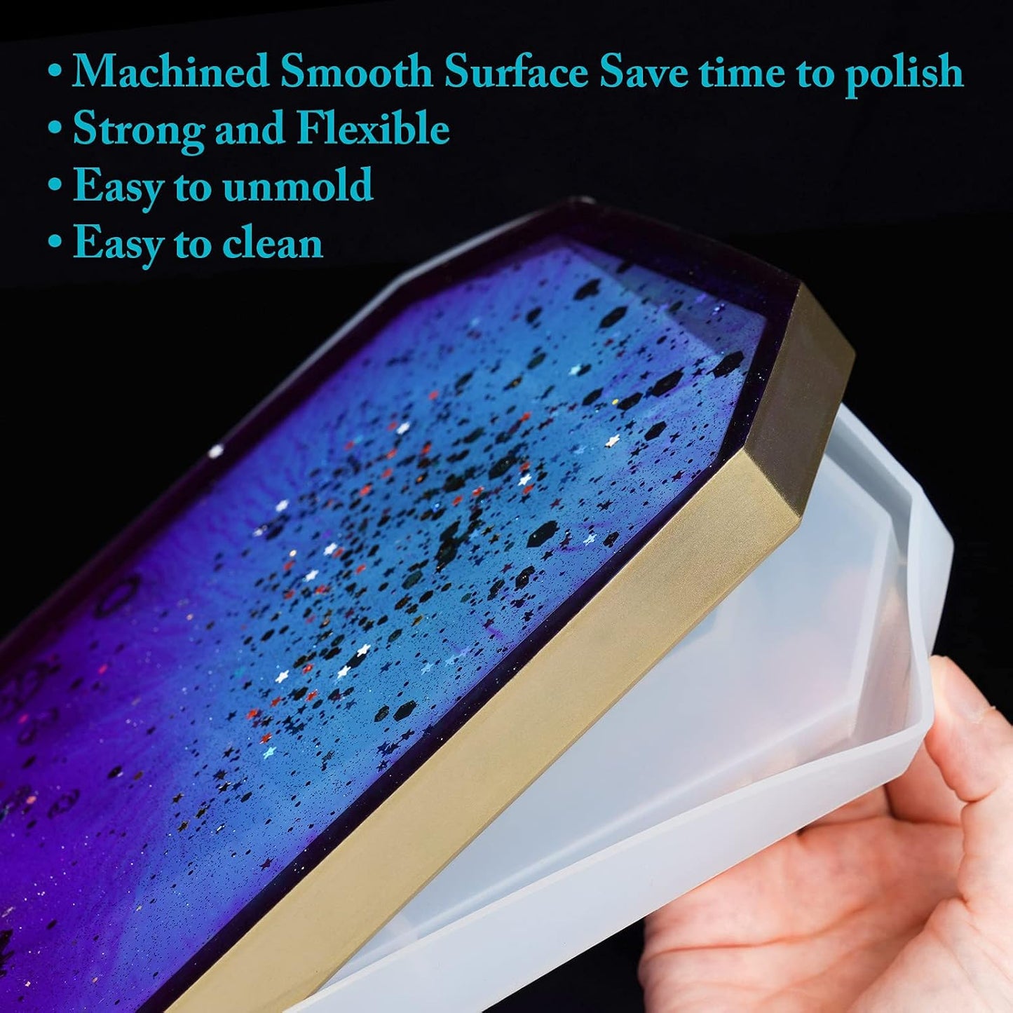 Large Octagon Shape Serving Tray Epoxy Resin DIY Casting Silicone Mold / Octagon Serving Tray