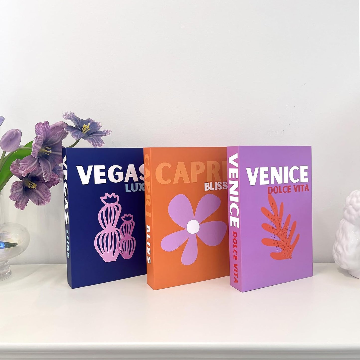 Faux Books Set Colorful Home Decor / K2 / Set of 3