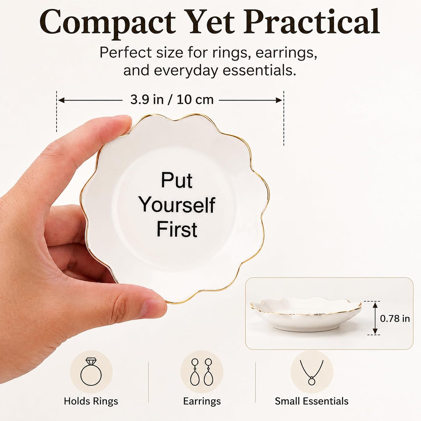 Ceramic Ring Holder / Put Yourself First