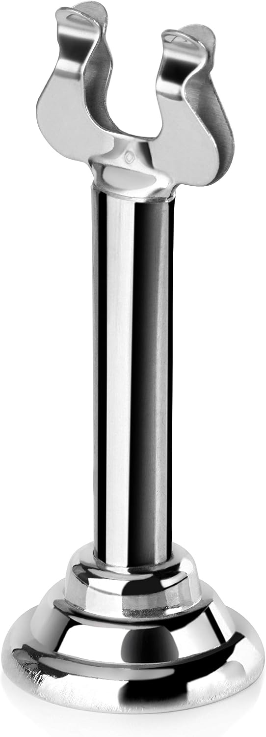 New Star Foodservice Harp Clip Style Place Card / Table Number Holder, 3 Inch, Silver, Set of 12