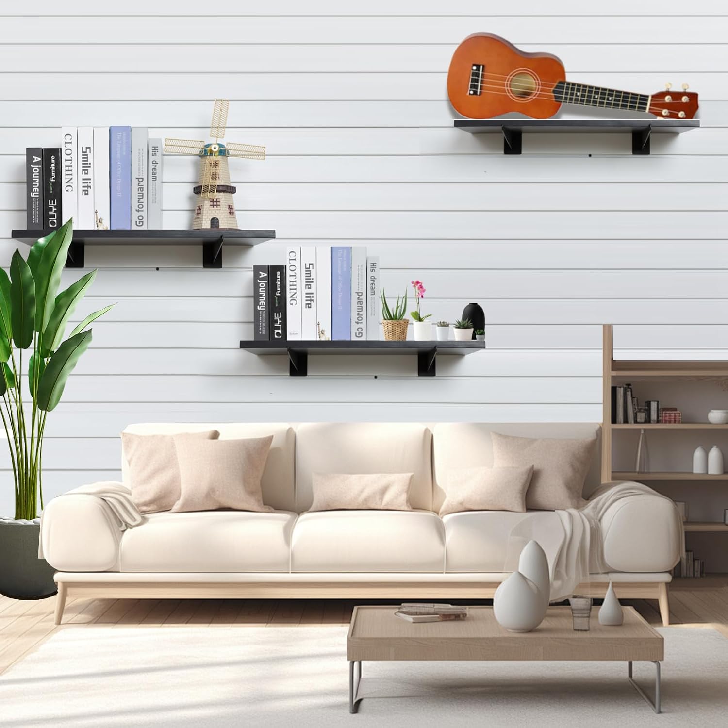 10 Inch Slatwall Shelf Bracket, Slatwall Accessories, Heavy Duty Slat Wall Shelf Bracket with Lip for Garage and Retail
