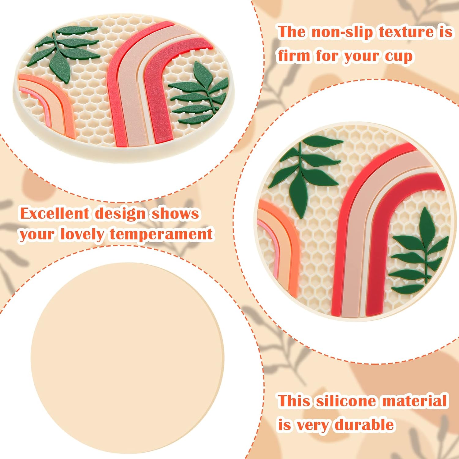 Boho Car Coasters for Cup Holders / Set of 8