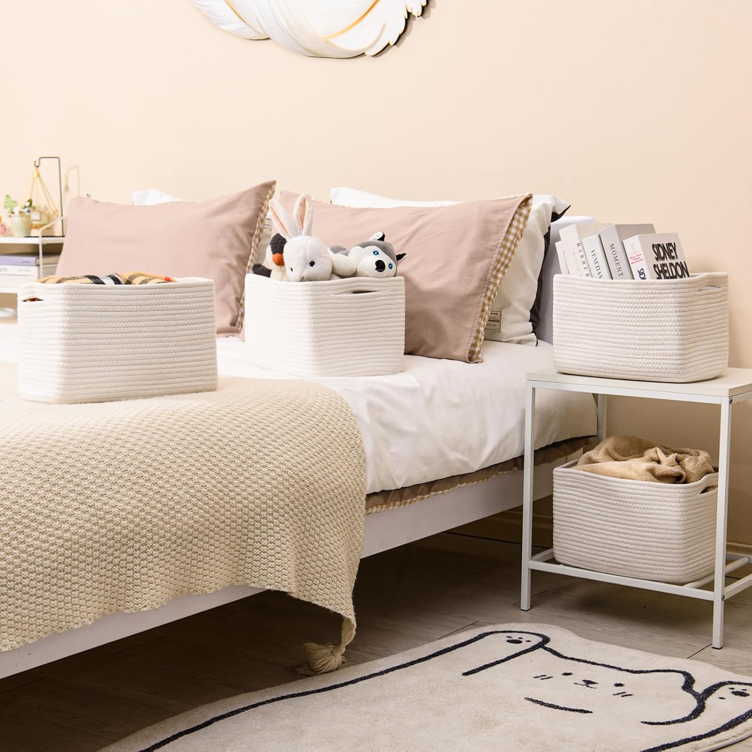 Woven Basket for Storage / Off White