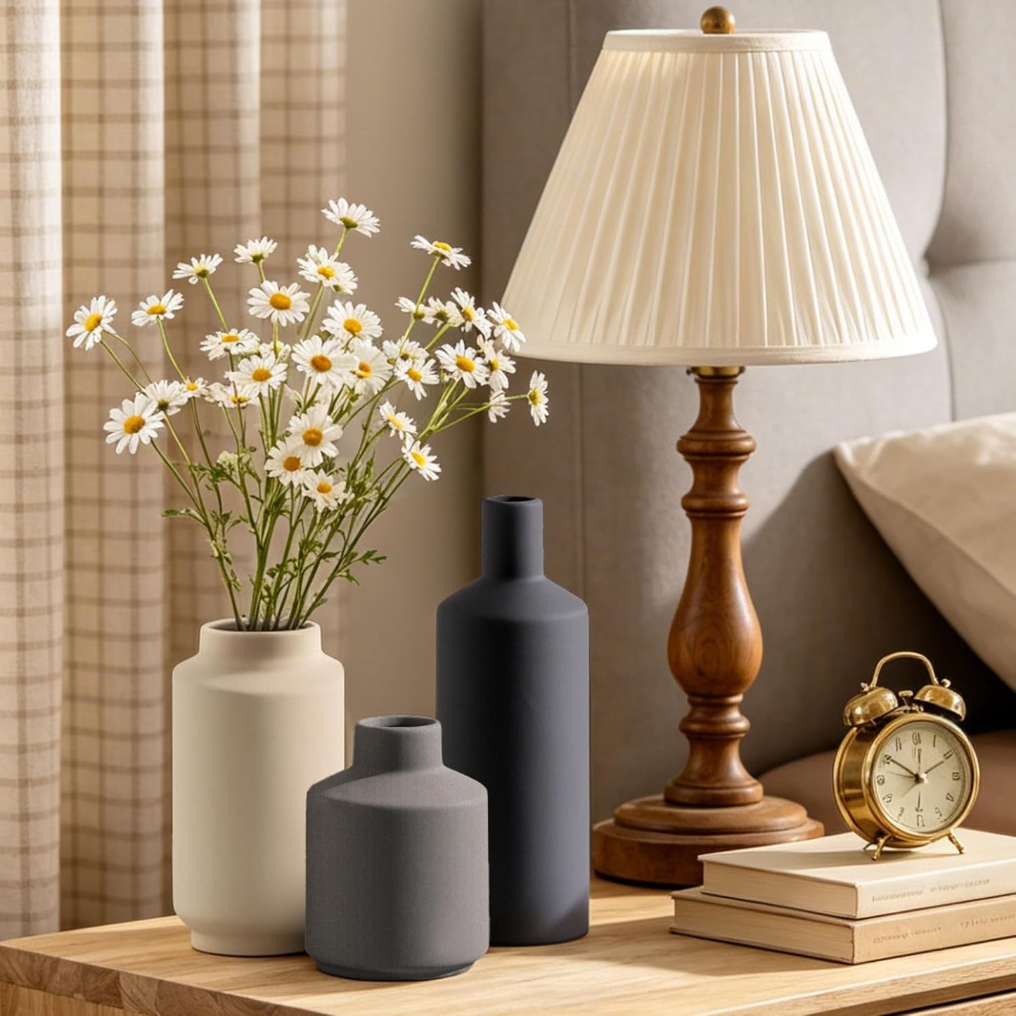 Ceramic Vase / Modern Decorative Vases / Multi Grey / Set of 3