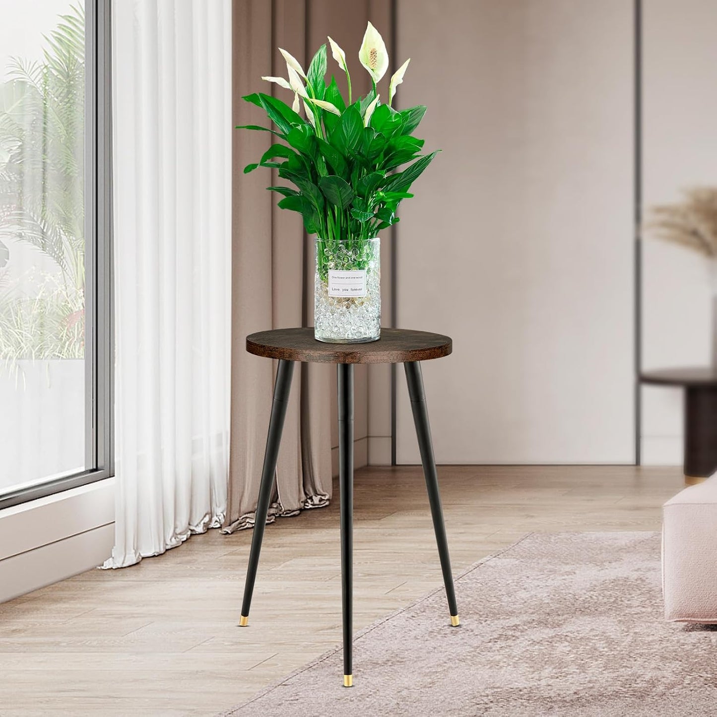 KINNARY Tall Plant Stand Indoor, Mid Century Wood Plant Stand Plant Table for Flower Pots, Heavy Duty Metal Plant