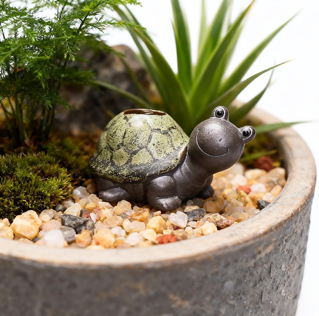 Ceramic Garden Figurines Statue Turtle / Set of 3