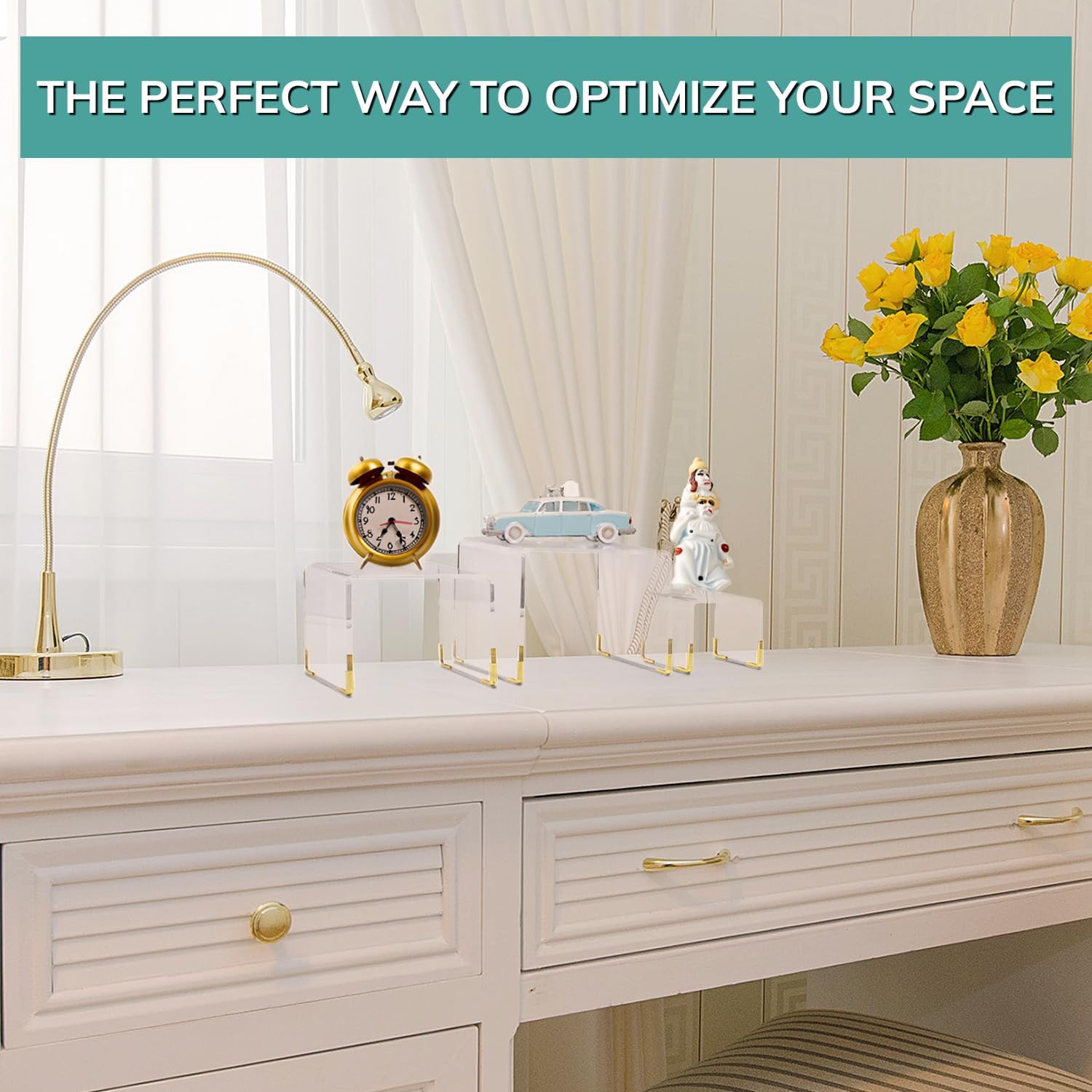 3 Tier Perfume Stand Organizer / Gold